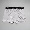 Men's silk casual shorts in navy blue with loose fit and mid-waist design