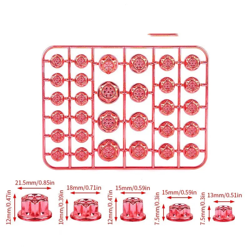 30-piece set of ABS plastic motorcycle screw caps in eight colours for engine modification