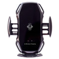 Adjustable flexible arm car mobile phone holder with USB output port in a choice of colours.