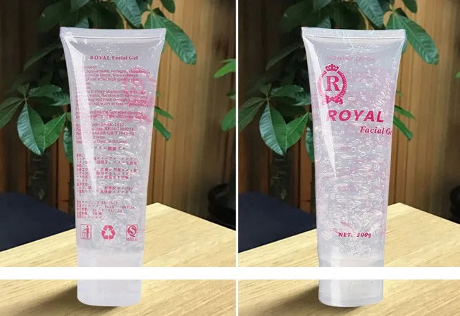 White hyaluronic acid facial gel in 280g and 300g sizes, moisturising gel for daily skincare.