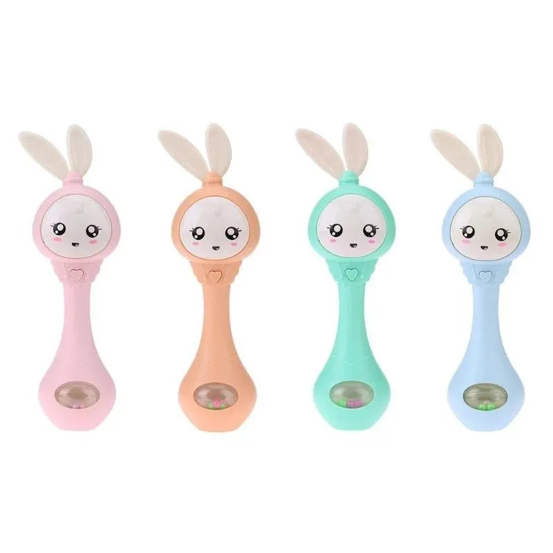 Baby molar music stick teething toy in mint green colour with ABS plastic construction