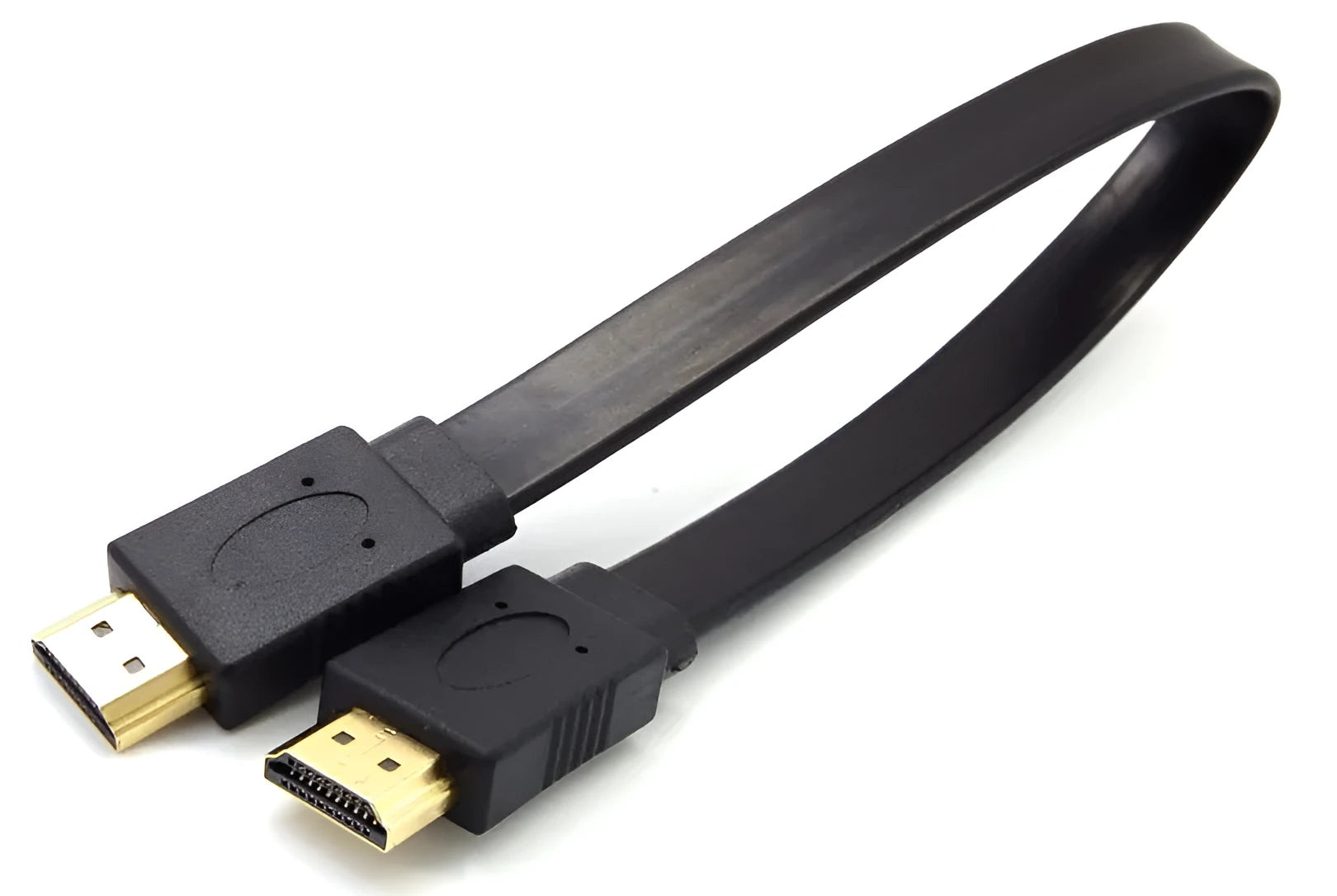 Flat design HDMI cable with version 1.4 rating for 1080P HD video connections