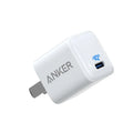 White 18W USB travel charger for mobile phones with fast charging capability