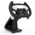 Black PS5 controller steering wheel bracket, ABS racing game accessory, 13.2 x 10.3 x 23.2cm, 375g