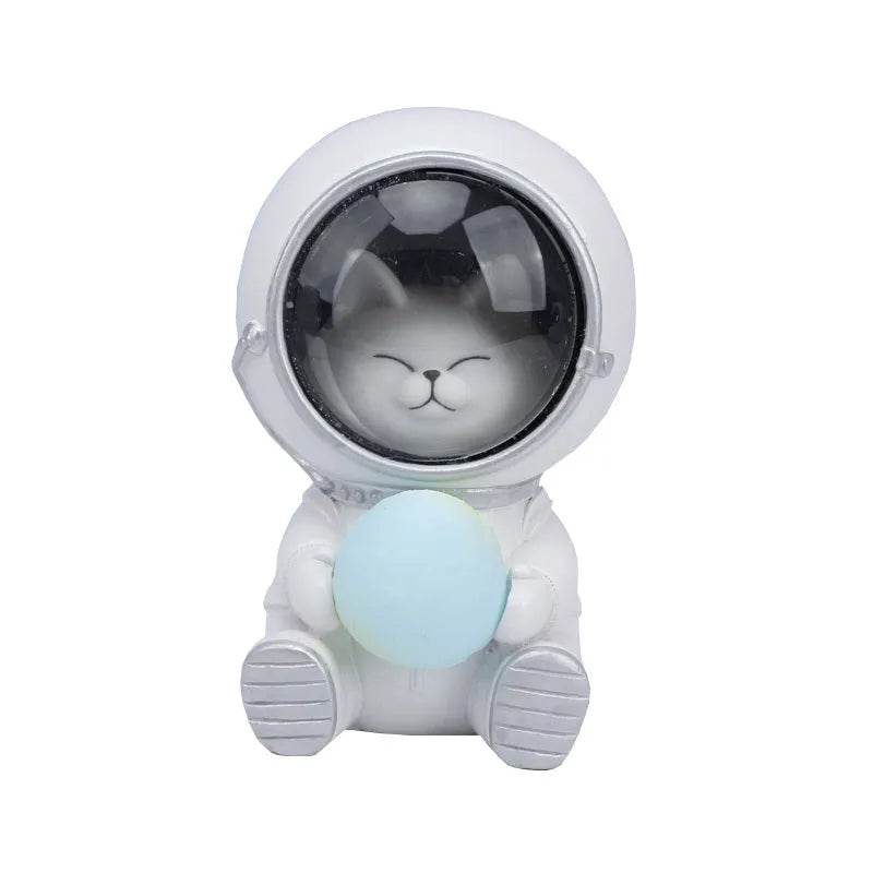 Starry sky animal atmosphere night light with resin animal sculpture and LED illumination