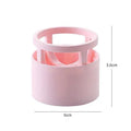 Pink plastic beauty egg stand with dustproof cover for bedroom cosmetics storage