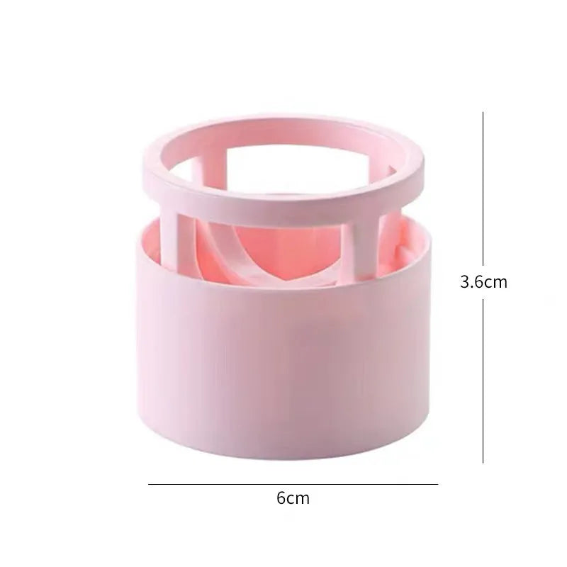 Pink plastic beauty egg stand with dustproof cover for bedroom cosmetics storage