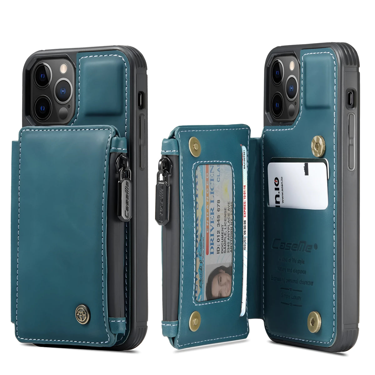 Black mobile phone case with anti-theft brush and holster attachment for iPhone and Samsung devices