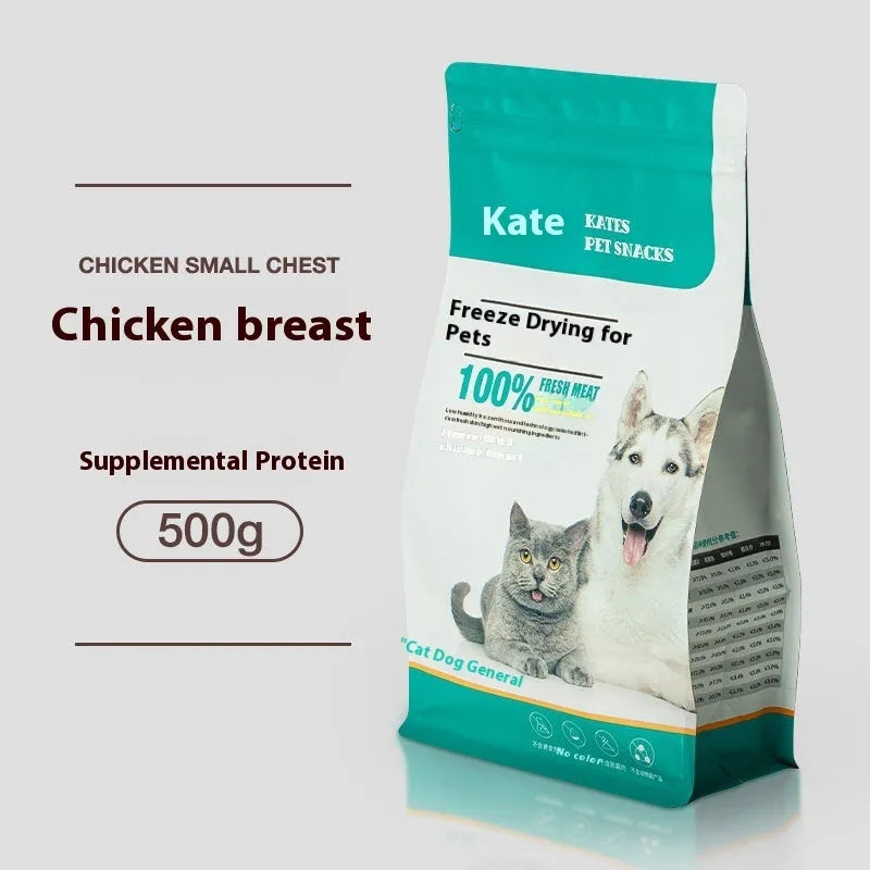 500g bag or barrel of freeze-dried chicken nuggets cat snack