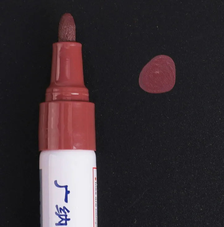 Permanent paint marker pen for car tyre tread and metal CD repair, 14.3 cm, 12 colours available