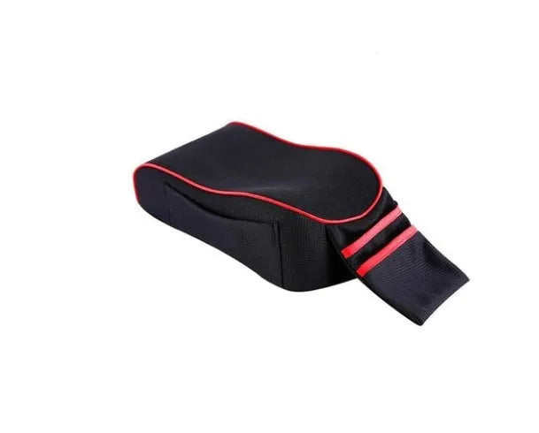 Car armrest box pad in sports knitted fabric, 16 x 30 cm, shown in Beige, Black, Black red, Coffee, and Wine red