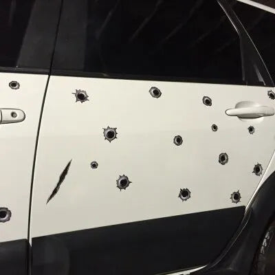 Car scratch simulation bullet hole crack sticker 21x30cm vinyl decal four styles