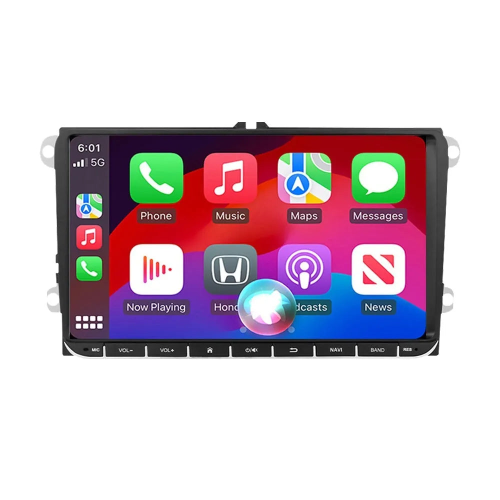 9-inch car touch screen navigator with GPS navigation displaying map on dashboard