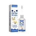 60ml pet ear drops bottle with sodium hyaluronate and mentha piperita for dog and cat ear cleaning.