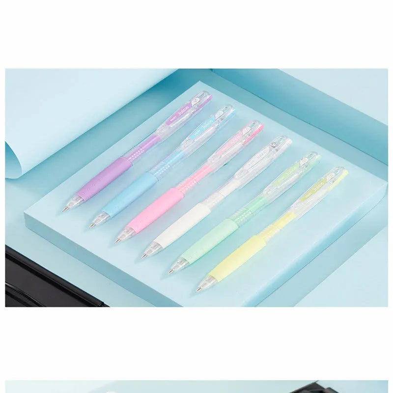 Baiguole 0.5mm gel pen showing metallic gold, silver, and standard colour options
