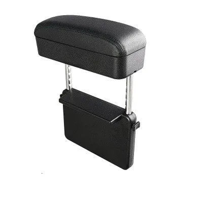Universal car armrest box with wireless charging and adjustable PU leather armrest pad