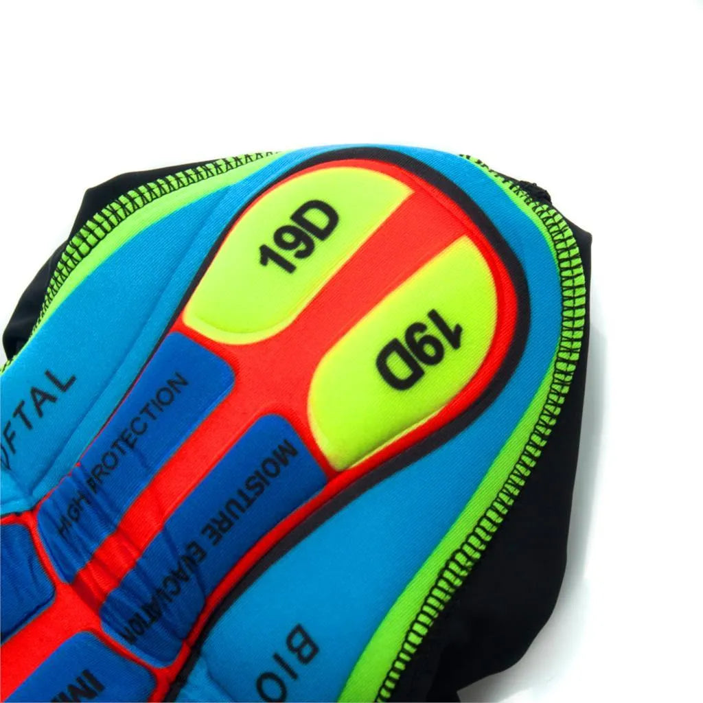 Men's black cycling shorts with mesh and Lycra construction for team cycling training