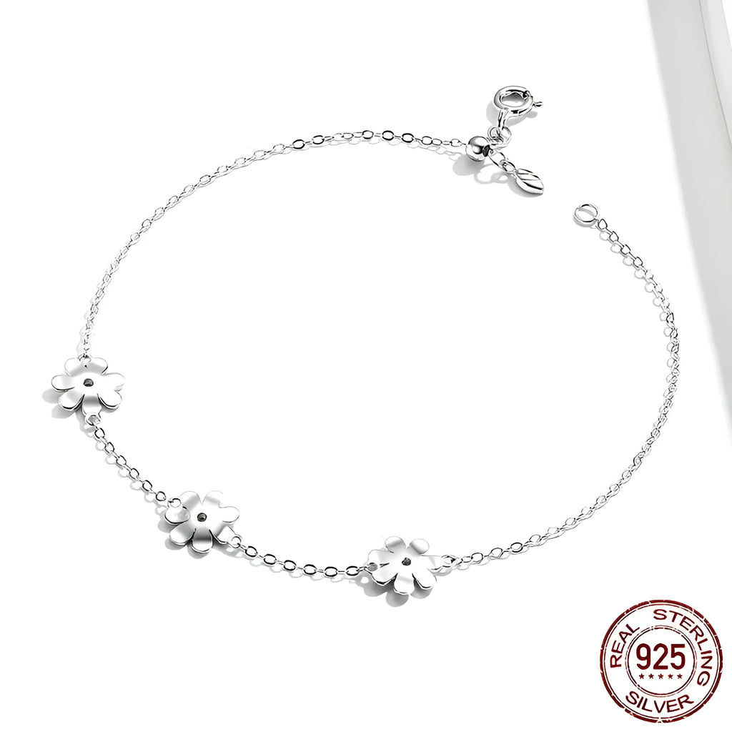 S925 sterling silver adjustable bracelet for women with electroplated finish, colour SCB165