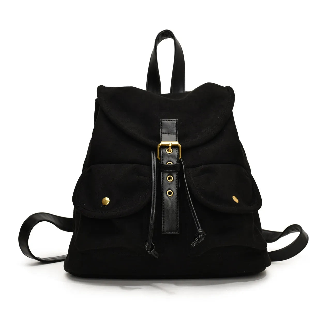 Casual Large Capacity Commuter Niche Backpack Bag PU Material 33x11x31cm for Daily Travel Work with Sandwich Pocket Organisation Black Brown Coffee