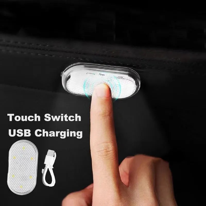 Car interior retrofit touch LED light kit with aluminium mounting plate