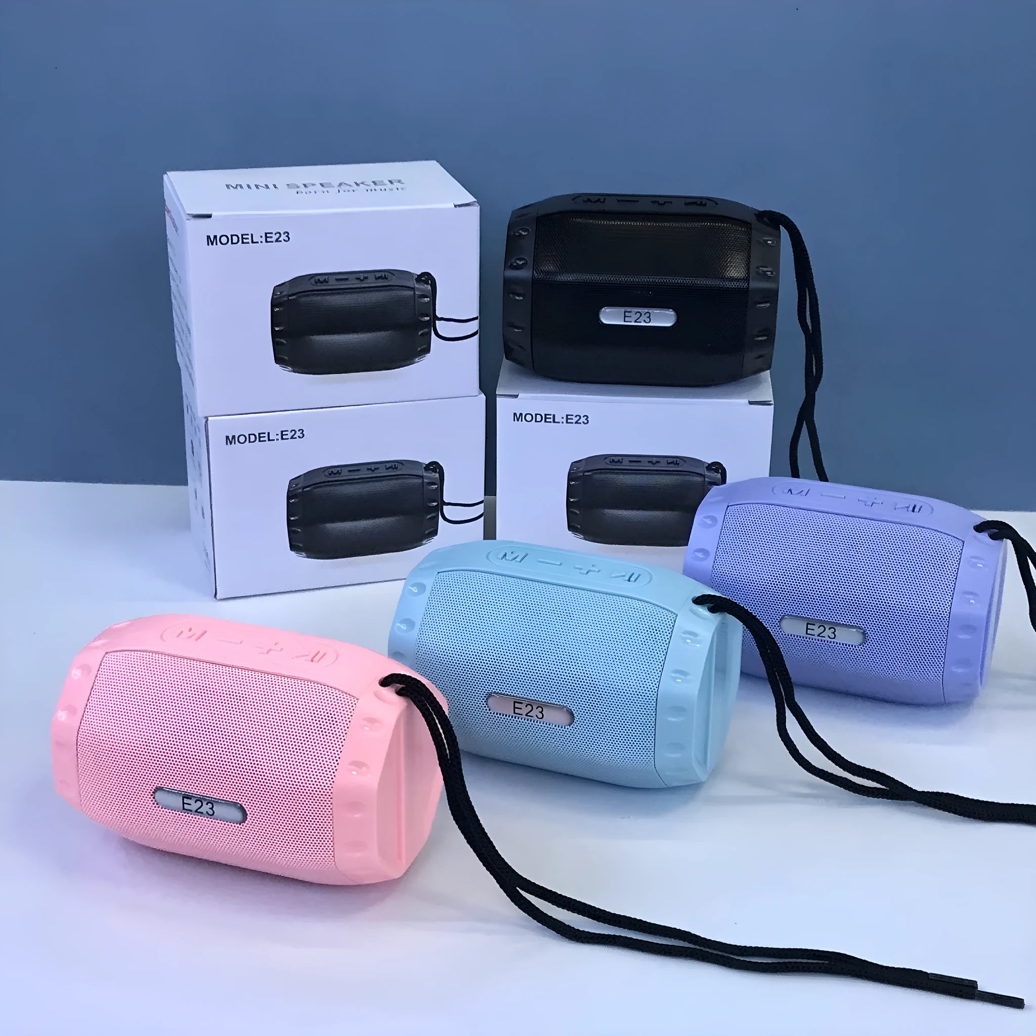 Wireless USB card Bluetooth speaker in black, blue, pink, or purple colour options