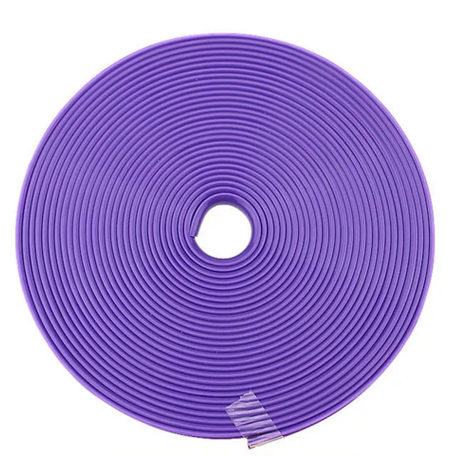 PU wheel hub decoration paste protection ring anti-collision strip, 8-metre roll, ten colours available