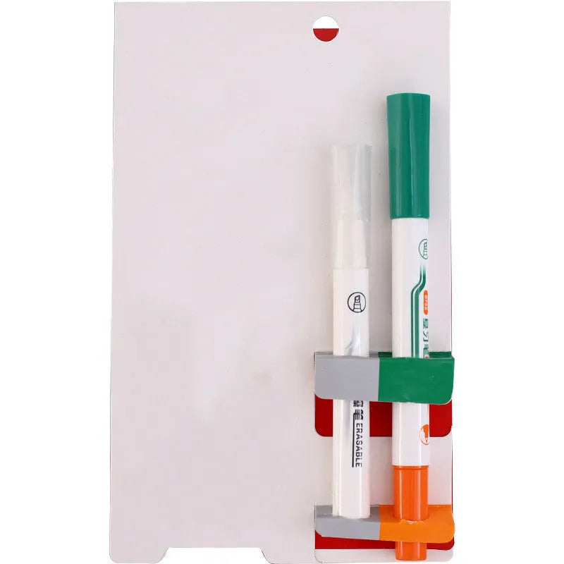 Green erasable highlighter pen set with built-in eraser on card packaging
