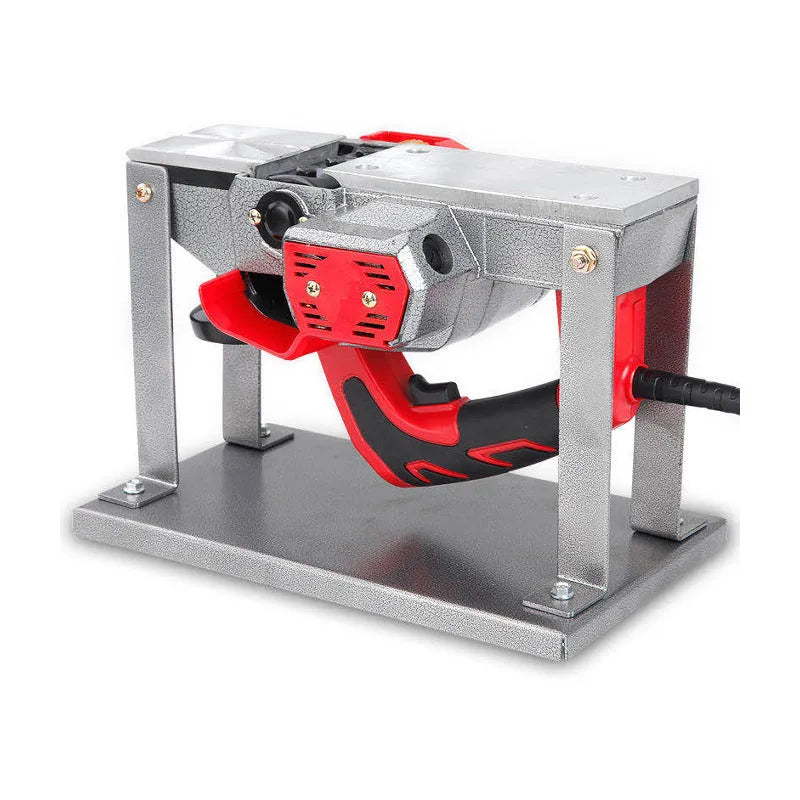 Black iron flip chip bracket accessory for an electric planer, showing its inverted design and 285mm length.