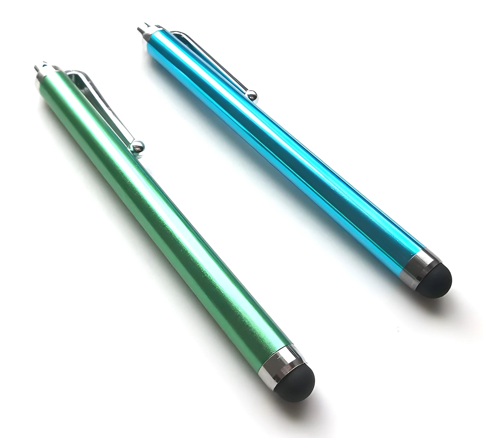 Universal capacitive touch stylus pen with aluminium barrel in multiple colour options