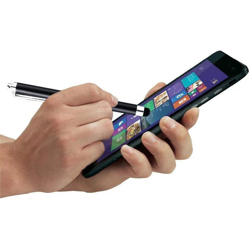 Universal capacitive touch stylus pen with aluminium barrel in multiple colour options