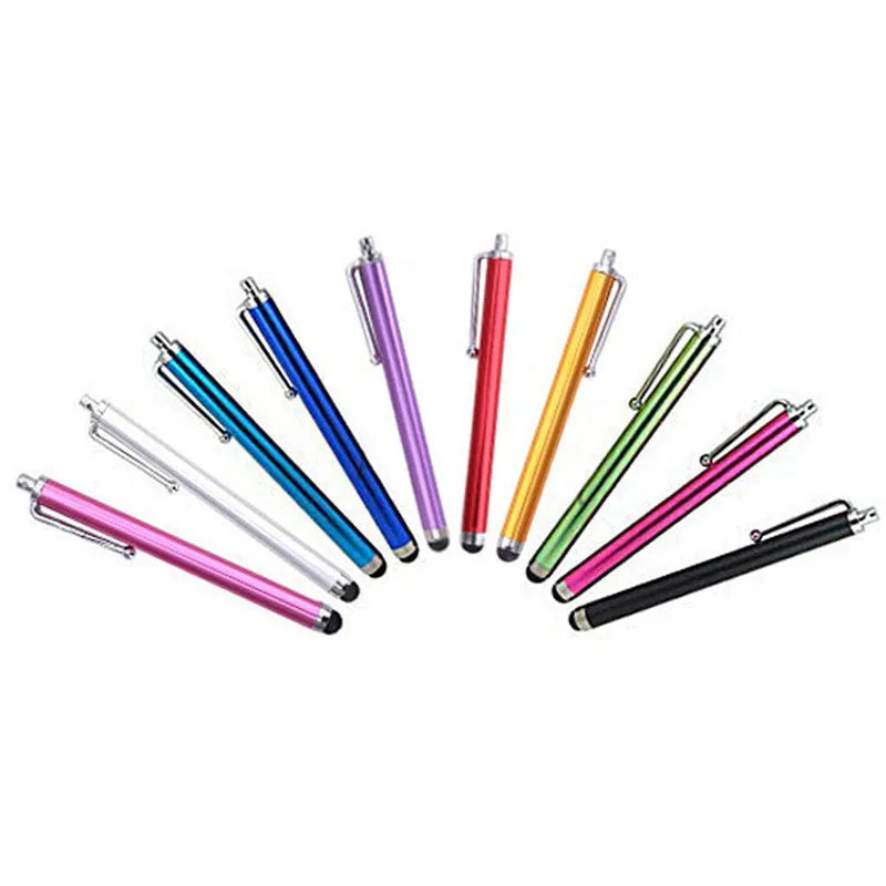 Universal capacitive touch stylus pen with aluminium barrel in multiple colour options