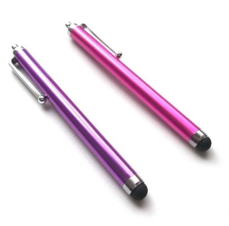Universal capacitive touch stylus pen with aluminium barrel in multiple colour options