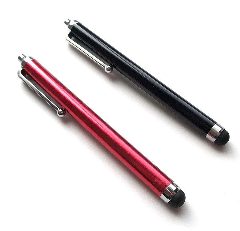 Universal capacitive touch stylus pen with aluminium barrel in multiple colour options