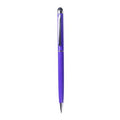 Rotating metal capacitive touch screen pen with 0.5mm fine tip in seven colour options