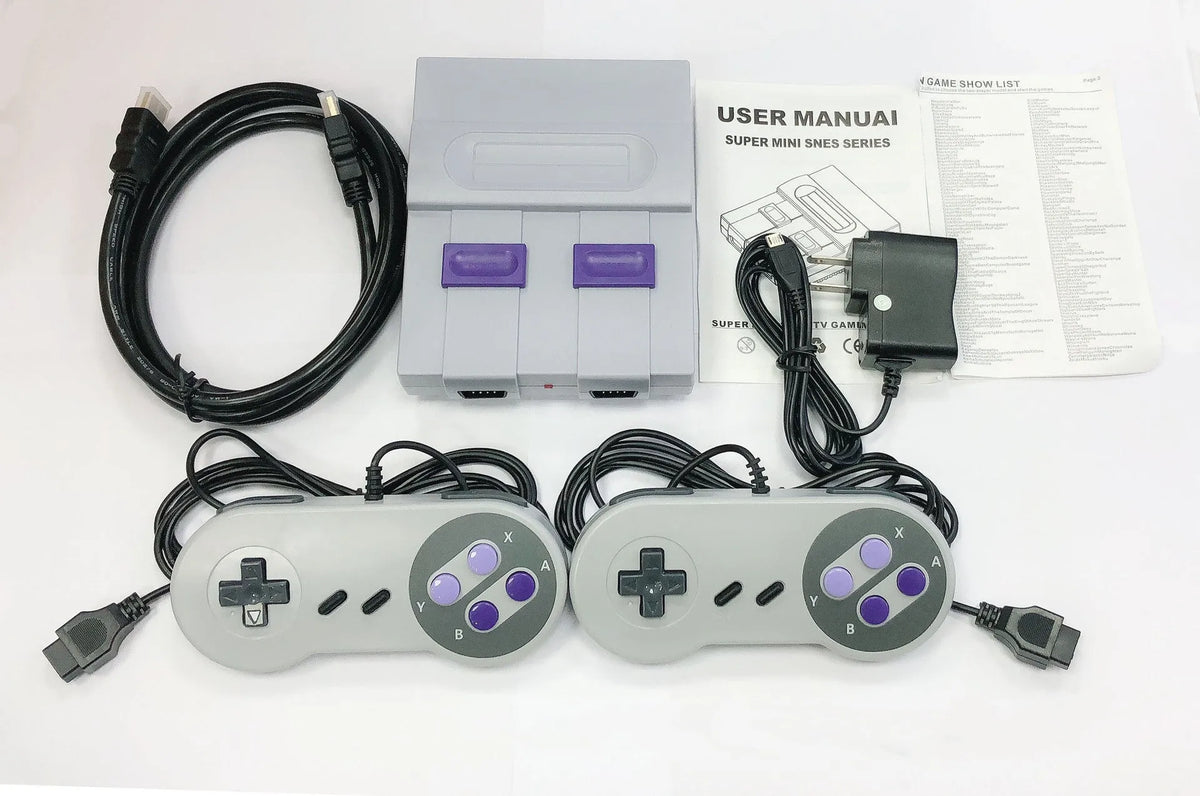 Red and white retro TV game console with HD output and EU or US power option, 22x16.6x8cm packaging