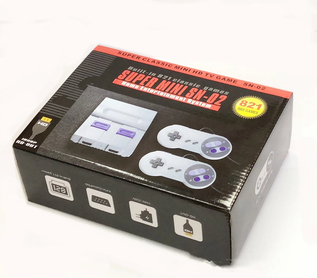 Red and white retro TV game console with HD output and EU or US power option, 22x16.6x8cm packaging