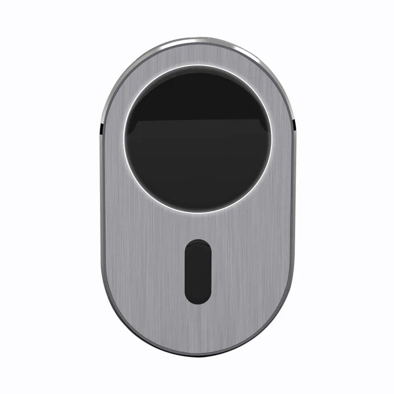 Grey aluminium alloy car magnetic wireless charger with USB-C output for compatible iPhone models