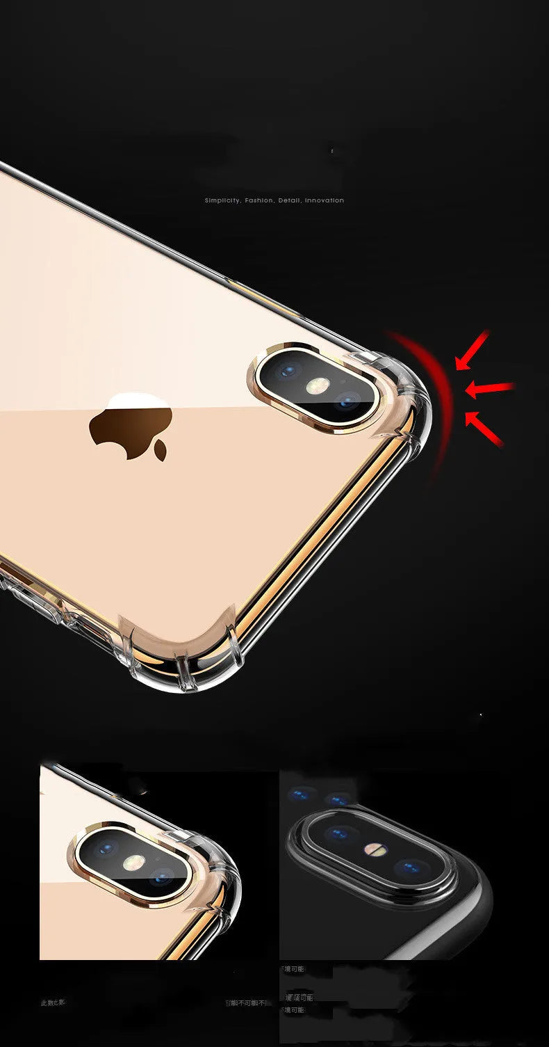Transparent white TPU silicone iPhone case showing phone compatibility from iPhone 5 to iPhone 13 Pro Max