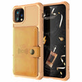 PU TPU magnetic flip wallet case with card slot for iPhone Samsung solid colour black