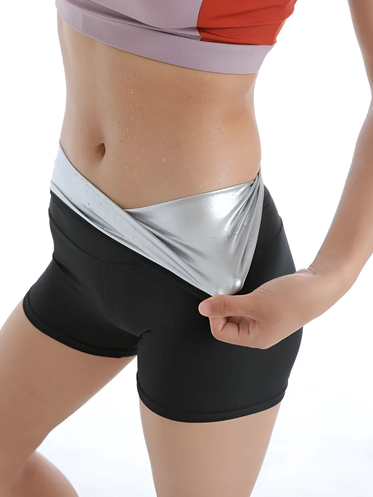 Women's high-waisted fitness pants in milk silk and polyester, sizes S to 3XL, three-point, five-point and nine-point lengths
