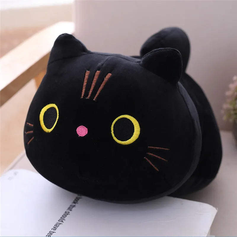 Large soft cartoon cat plush toy stuffed doll in multiple colours and sizes