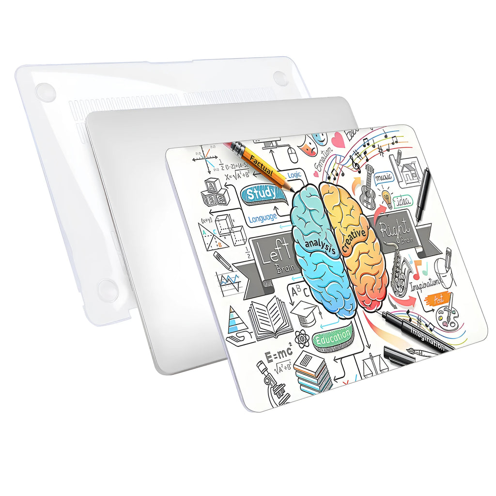 Notebook computer protection case for MacBook Air and Pro in white hard plastic shell