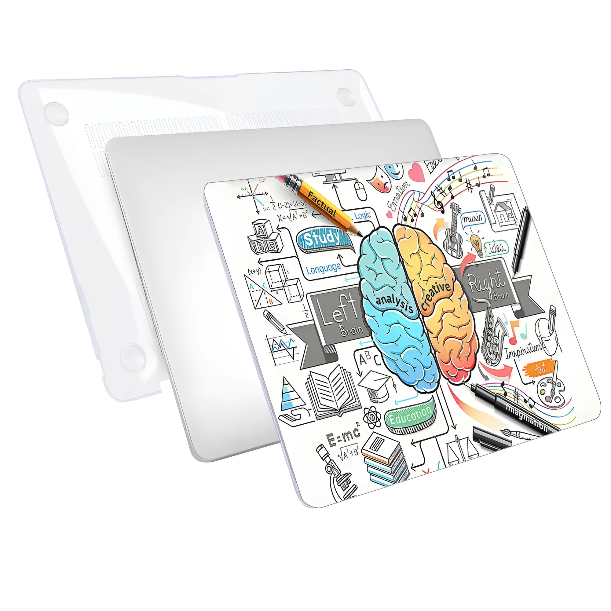 Notebook computer protection case for MacBook Air and Pro in white hard plastic shell