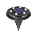 Black LED solar underground lawn light, 11 x 4 x 13cm, ABS and PP housing, with monocrystalline solar panel