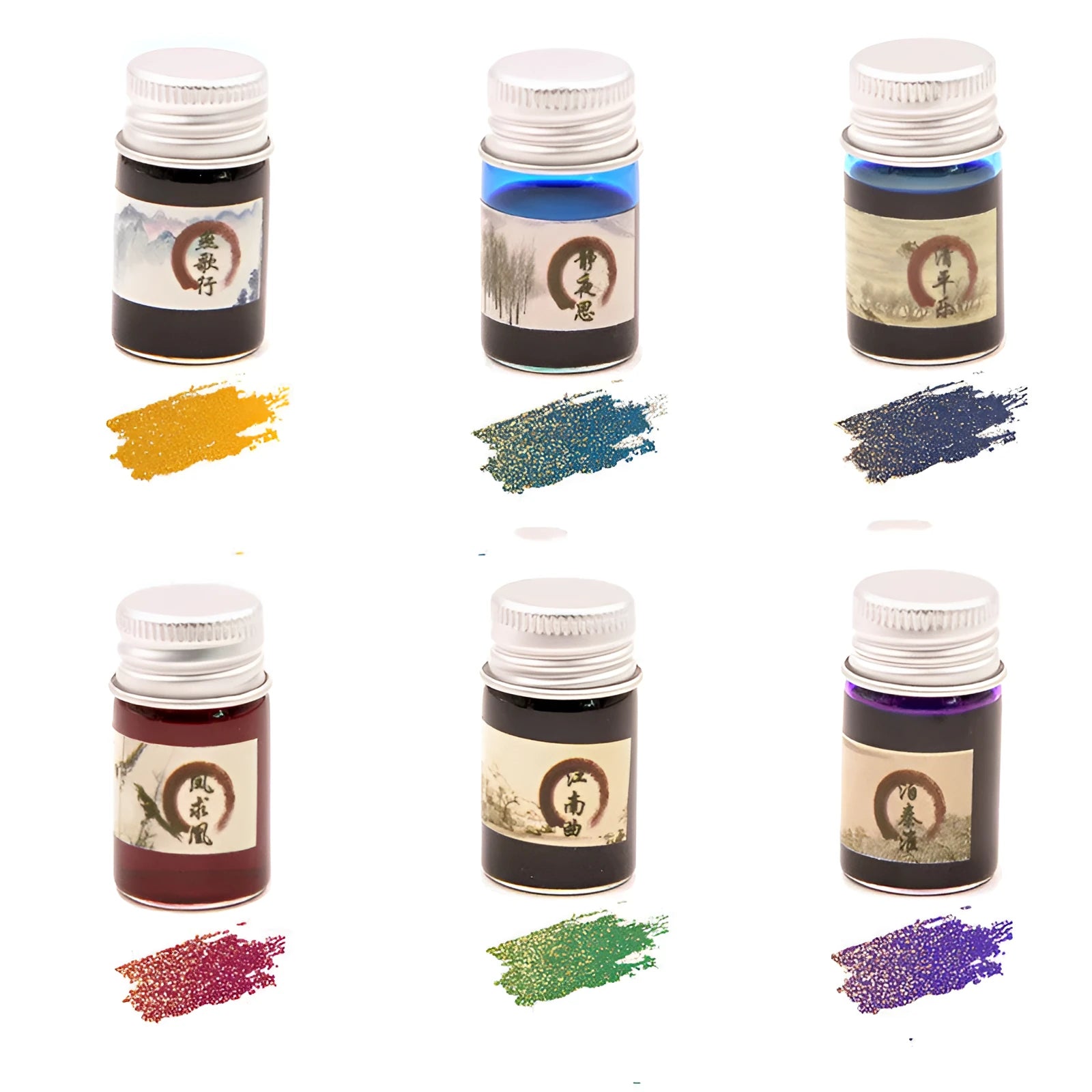 6ml high-white glass bottle of antiquity dipping pen ink with gold powder
