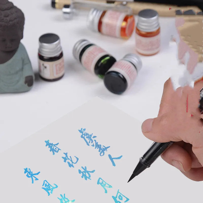 6ml high-white glass bottle of antiquity dipping pen ink with gold powder