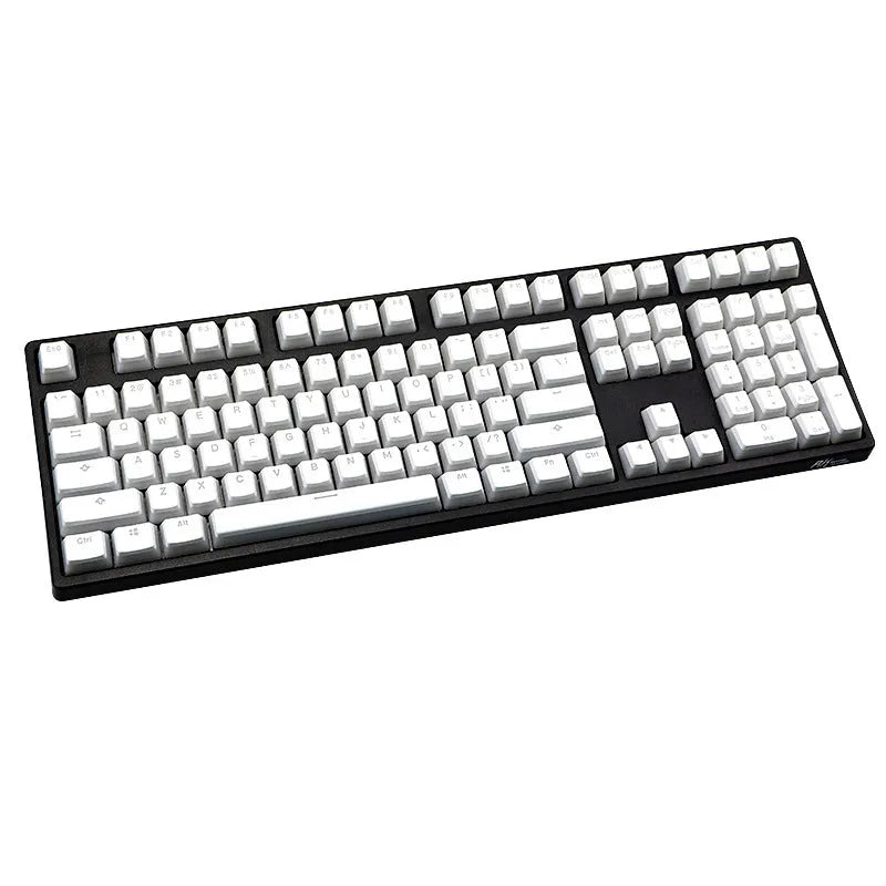 White pudding PBT keycap set with 141 dye-sublimated keys for mechanical keyboards