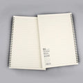 Creative coil notebook showing square grid and horizontal line ruling options in A6, A5, and B5 sizes