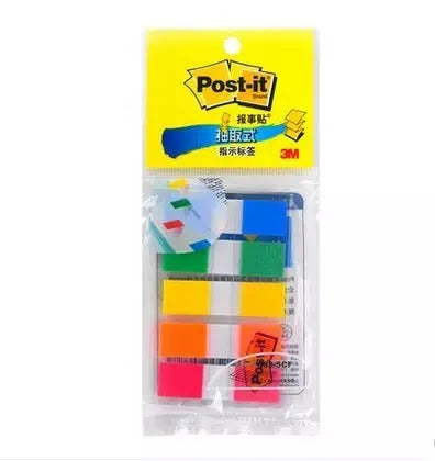 Plastic removable indicator label books showing three model types with 9.4mm width and 44mm length dimensions