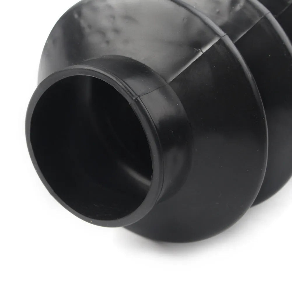 Pair of black rubber motorcycle front fork dust covers for shock absorber protection